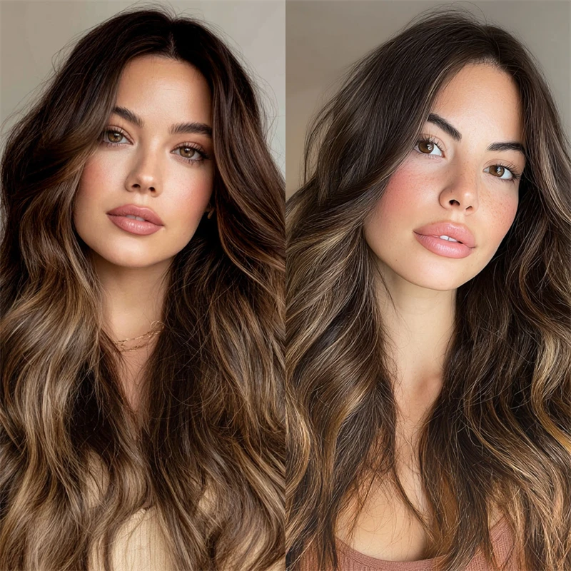 

Высококачественный синтетический парик 13x4, коричневый блондин с эффектом омбре, бальная оптимизация, парик спереди, длинный термостойкий парик из волос для повседневной вечеринки, 22 дюйма