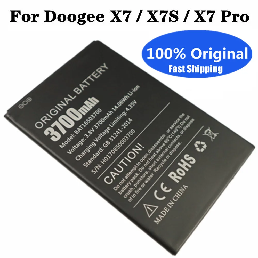 High Quality BAT16503700 Orginal Battery For Doogee X7 X7S / X7 Pro Phone Replacement Batterie Bateria Batterij 3700mAh