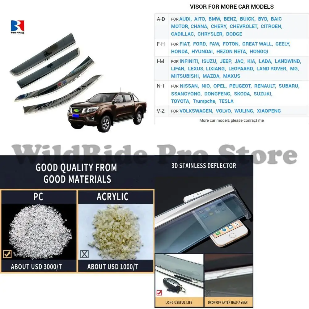 

1 комплект для Nissan Navara 2016 2022, инъекционный дефлектор, компьютер, прямая продажа с фабрики, козырек от дождя и солнца на заказ