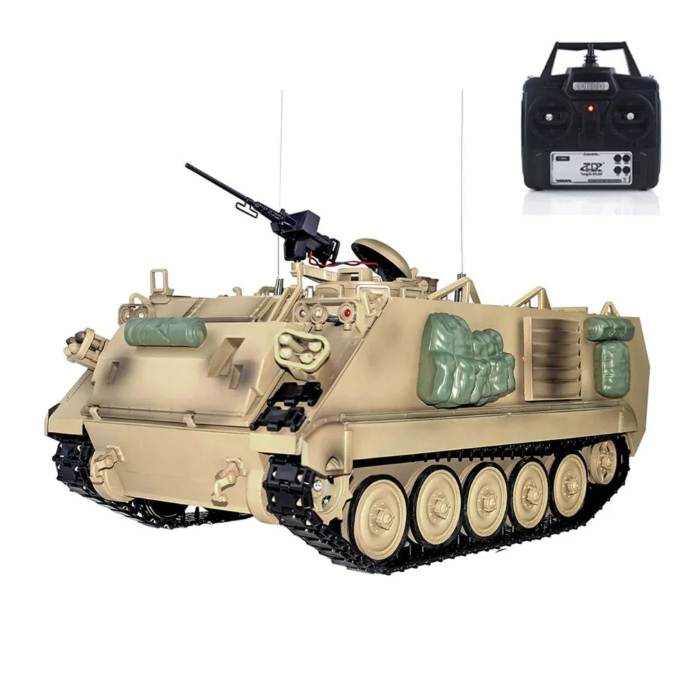 Tongde – réservoir militaire RC 1/16, M2412-C M113A2 APC, Rotation de la tourelle, télécommande à 360 degrés, Panzer, jouet électrique, lumière LED infrarouge, son