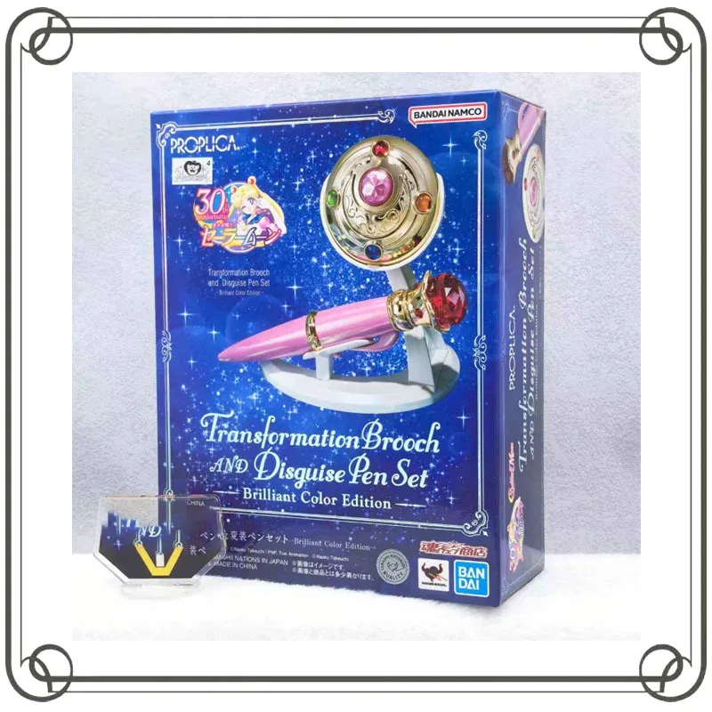 

Sailor Moon Transform Brooch Pen Suit Collection Ornament Action Figure Model Toys