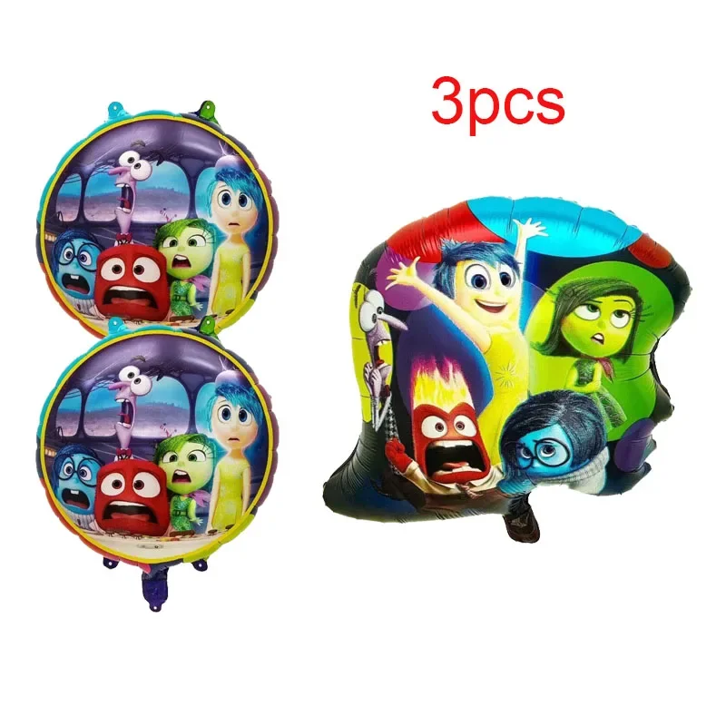 Disney Inside Out 2 Figure Toys Joy Anger Disgust Fear Anxiety Balloons Kids Birthday Party decoration Supplies Gift