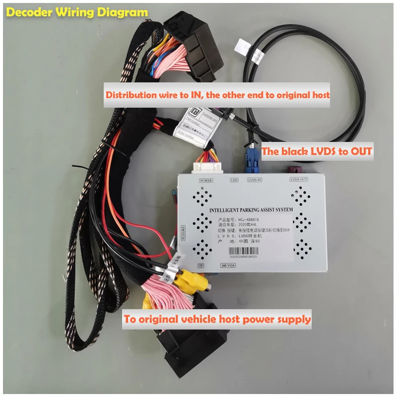 Rückfahrkamera-Schnittstellenmodul für Audi A3L S3 8Y RS3 A4L A5 RS4 RS5 Q5L Rückfahrkamera-Backup MIB3 Rückfahrkamera-Assistent-System