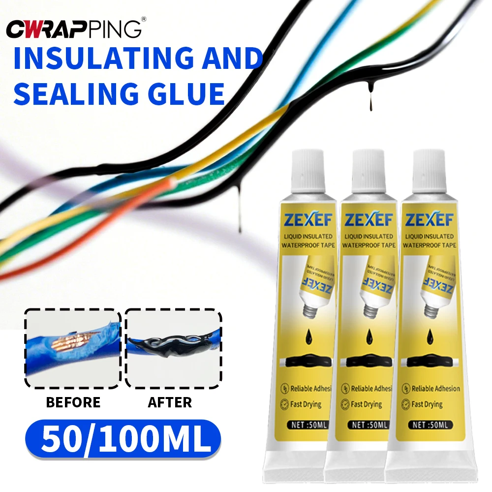 Motorcycle Insulating Glue Liquid Electrical Tape Waterproof Insulating Glues Electrical Wire Cable Repair Liquid Paste Sealant