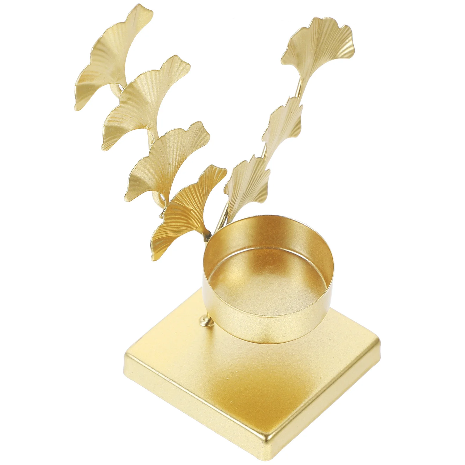 

Metal Leaf Holder Vintage Style Tabletop Stand Taper Candlestick for Home Office Candlestick Holder