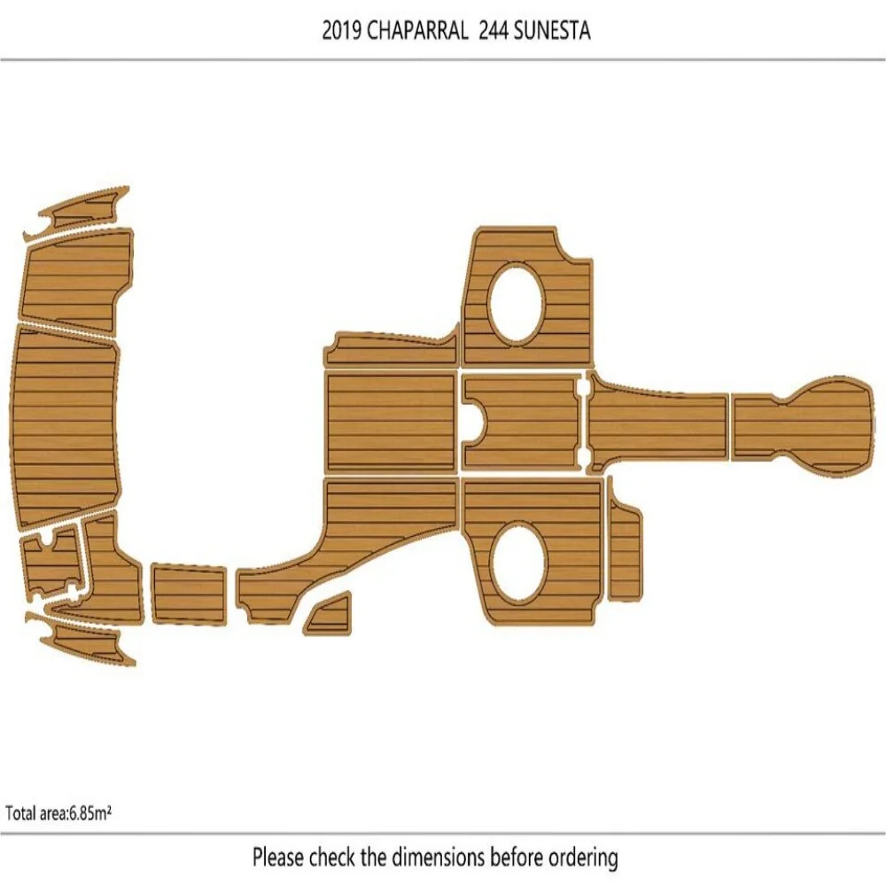 

2019 CHAPARRAL 244 SUNESTA cockpit & Swim Platform 1/4" 6mm EVA Teak floor SeaDek MarineMat Gatorstep Style Self Adhesive