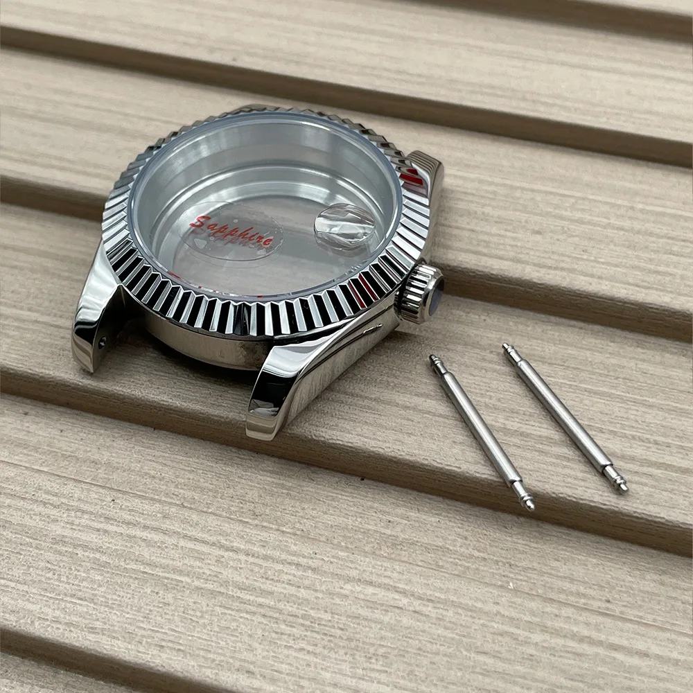 40m dog tooth ring log case modified 316 stainless steel transparent bottom and dense bottom suitable for NH35 36 movement