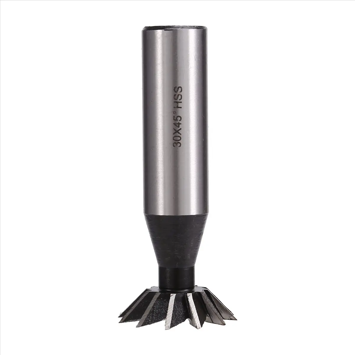 A58Z HSS Dovetail Cutter 12 Edges 32 X 45° Degrees CNC Router Bit HSS Dovetail Milling Cutter End Mill 16mm Straight Shank