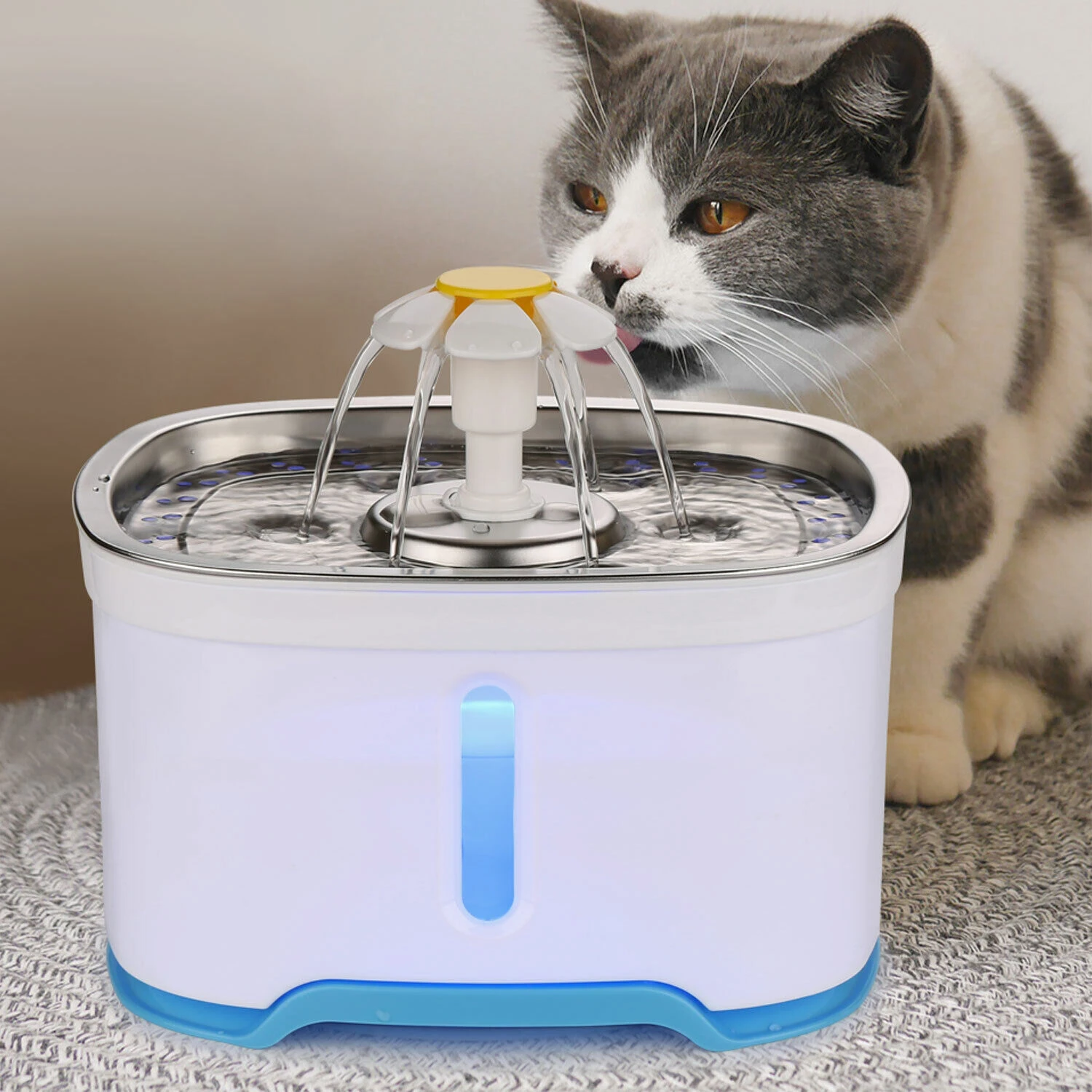 High-Quality, Spacious 2.5L Pet Water Fountain Encourages Pets to Drink More. Quiet Pump Ensures All-Day Hydration. Easy to Clea