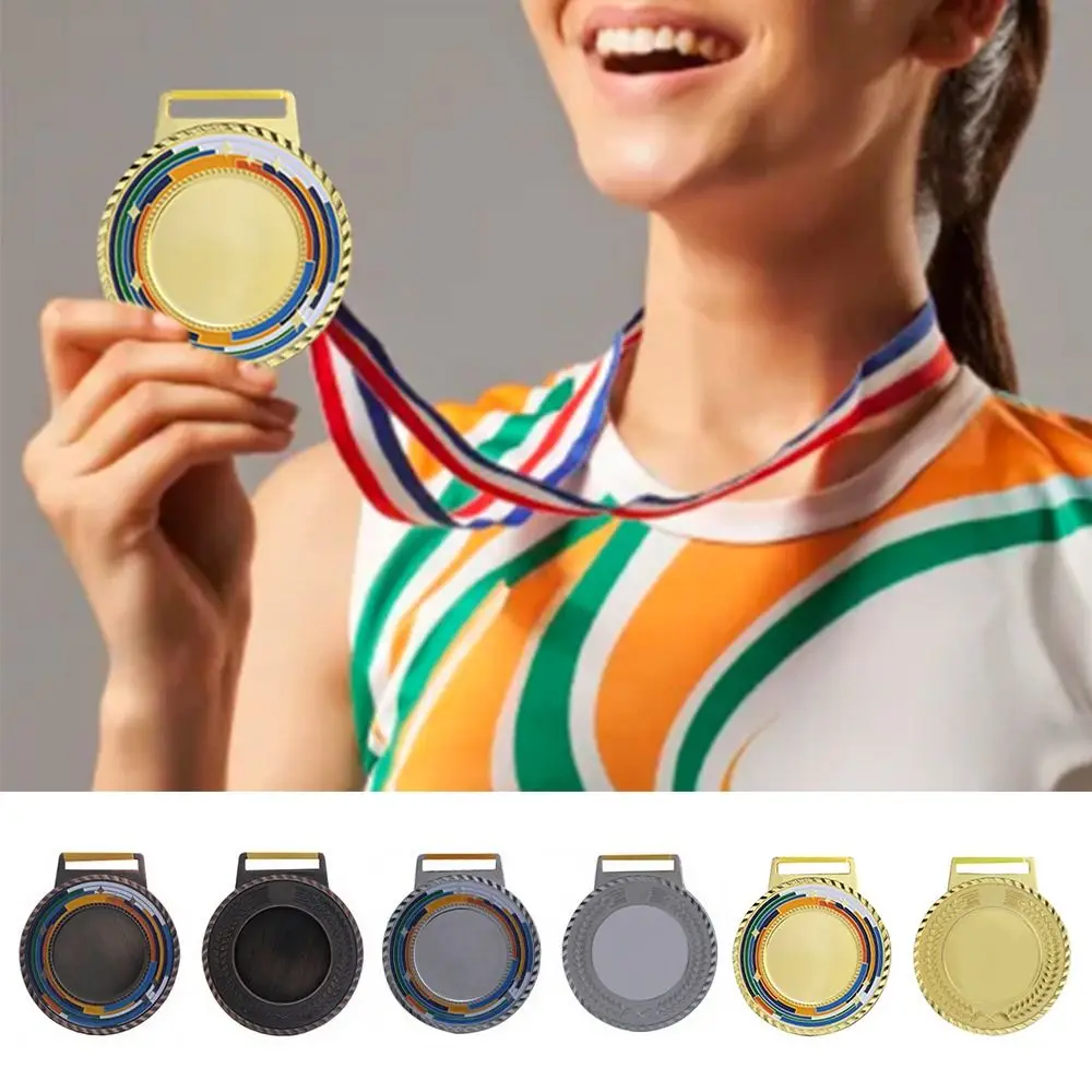 

Пустые медали Цветная медаль с цветной лентой 7,5x6,5 см Медаль золотого, серебряного, бронзового цвета подходит для различных соревнований