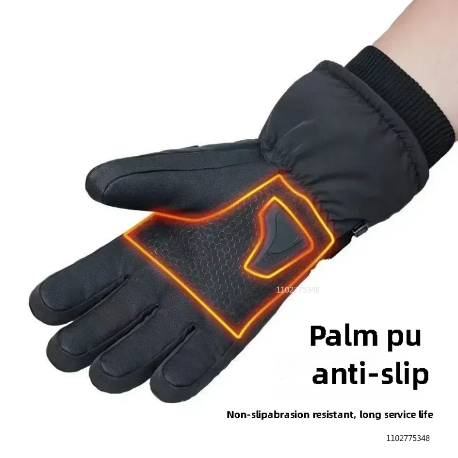 Beheizte Motorradhandschuhe, elektrisch beheizte Handschuhe, thermische Handwärmer, Snowboard-, Ski-, Fahrrad- und Outdoor-Winterhandschuhe – Detail 4