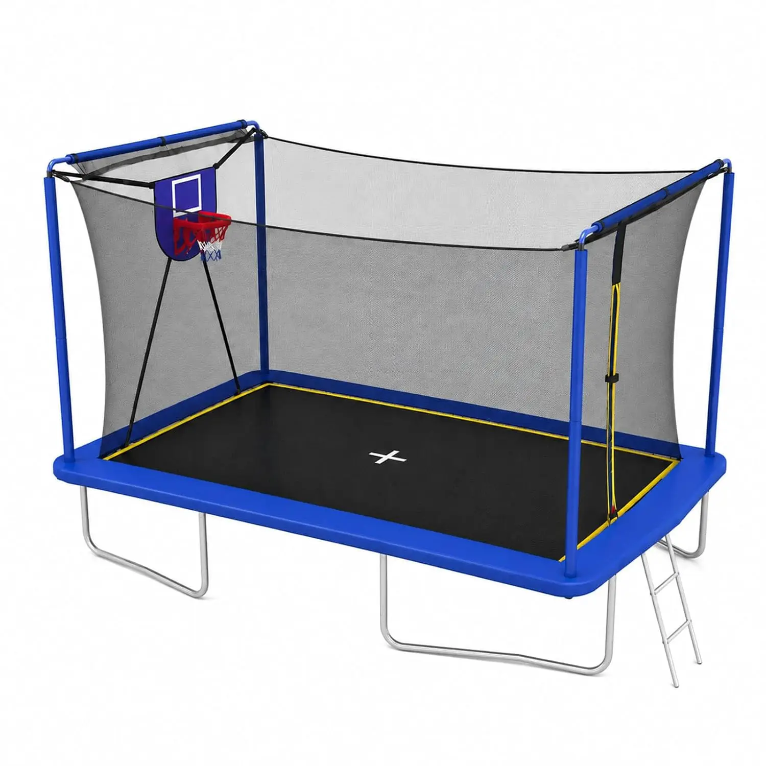 8FTx12FT Rectangular Trampoline with Basketball Hoop - 1056LBS Capacity - Large Square Gymnastics Trampoline with, Customized