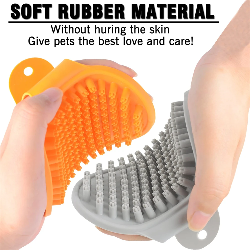 Dog Grooming Brush Pet Shampoo Bath Brushes with Adjustable Handle for Massage Shedding Long Short Haired Dogs Puppy Cats