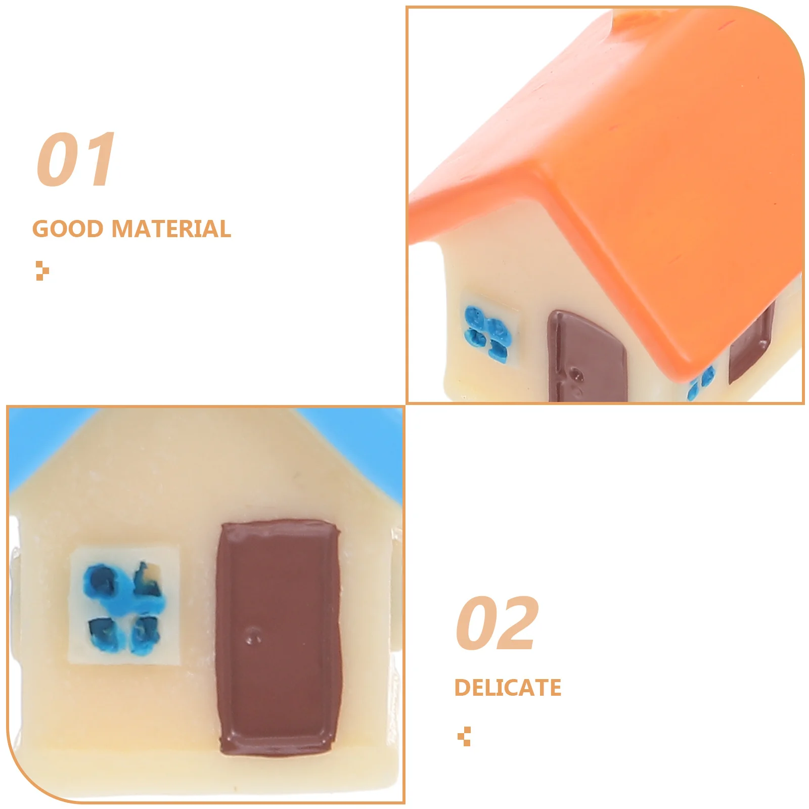 Collection d'ornements de maison miniatures, Figurines en résine résistantes aux intempéries pour Pot de plantes de jardin, Micro décorations de paysage DIY, 6 pièces