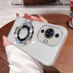For Huawei nova 11 12S Case Luxury Silicone Transparent Bracket Back Cover Back Cover For Huawei nova 12S 11 Shockproof  Funda