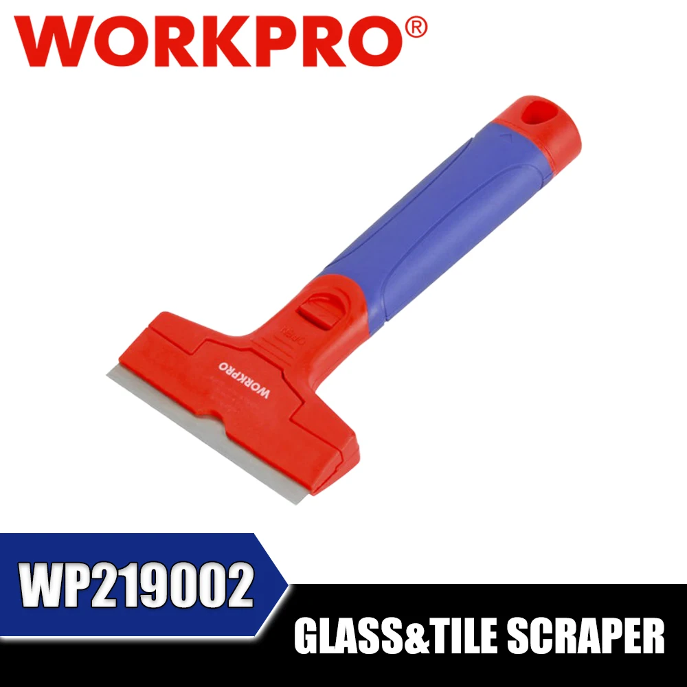 WORKPRO WP219002 Glass Scraper Tile Scraper Blade Paint Remover Tile Cleaning Cleaner