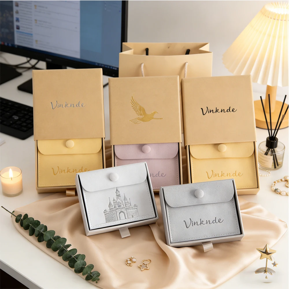 

Новые подарочные коробки для ювелирных изделий с индивидуальным логотипом: выдвижные бумажные коробки-футляры с черным поролоном для украшений