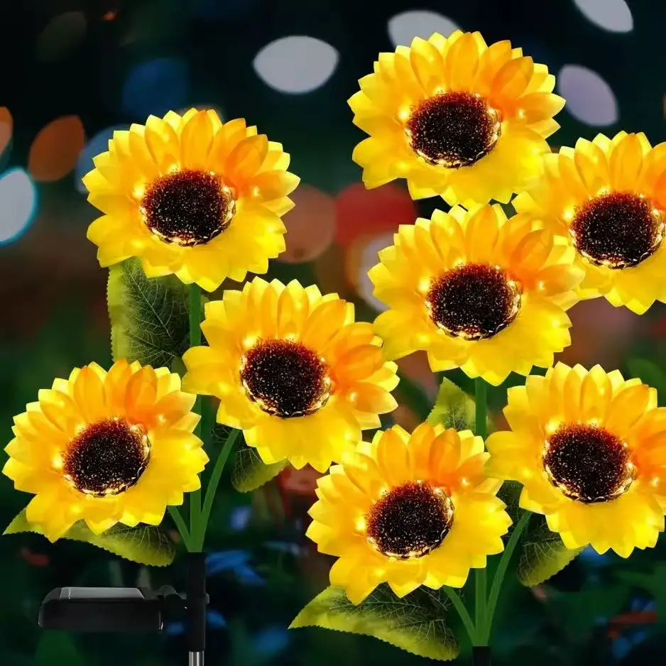 جديد LED ضوء عباد الشمس الشمسية LED حديقة الحديقة المناظر الطبيعية الخفيفة