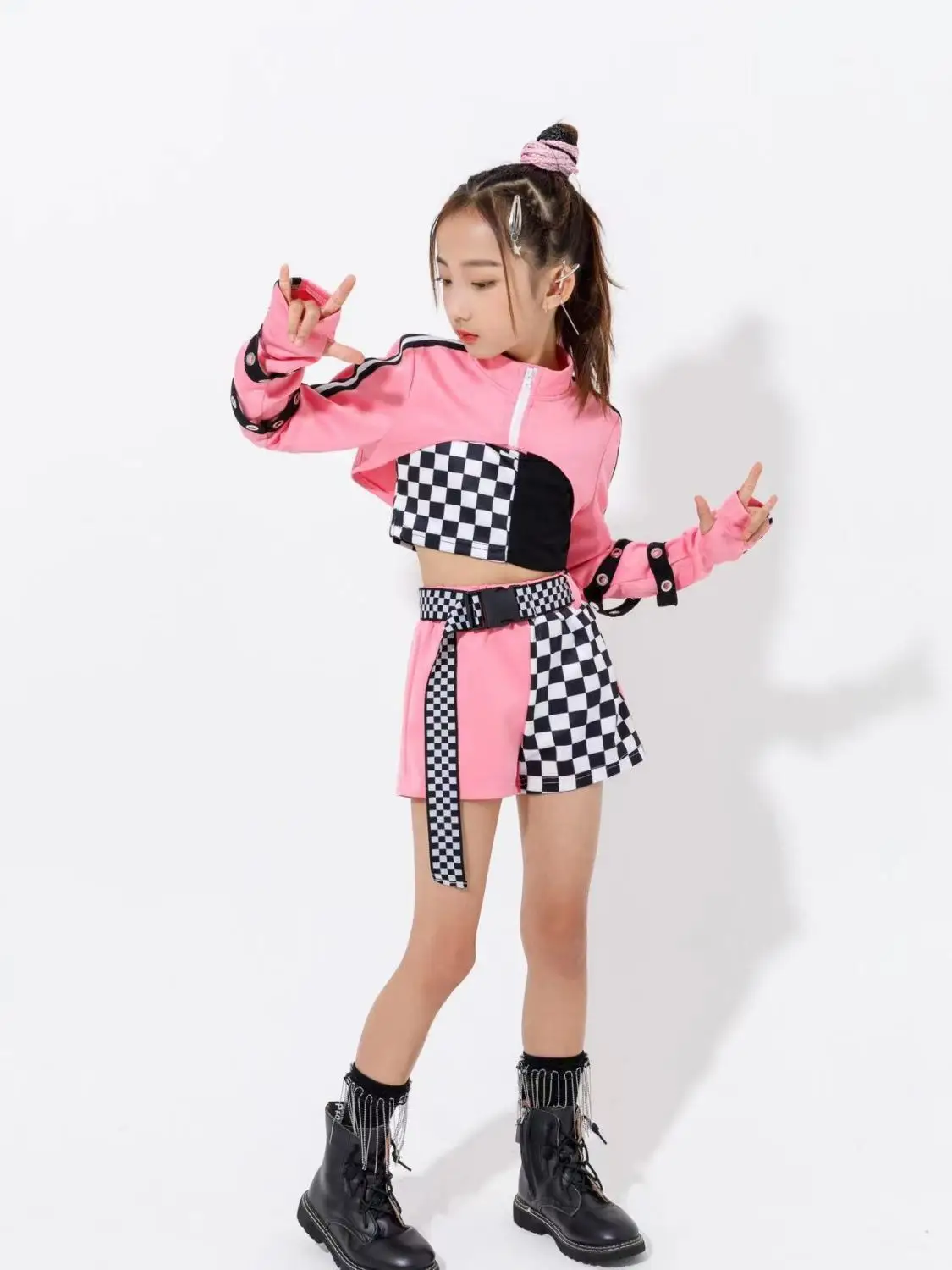

Children's Day dance performance costume set for girls fashionable jazz dance costume street dance costume hip-hop costume