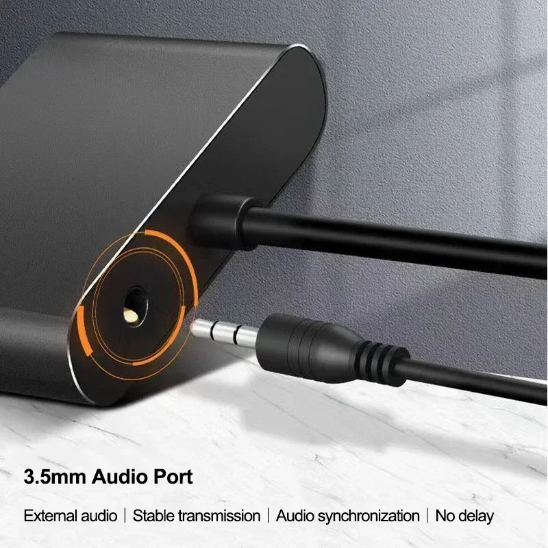 محول VGA متوافق مع USB 3.0 إلى HDMI لمحول VGA 2 in1 USB 3.0 إلى HDMI متوافق مع MacBook Windows 7/8/10 OS