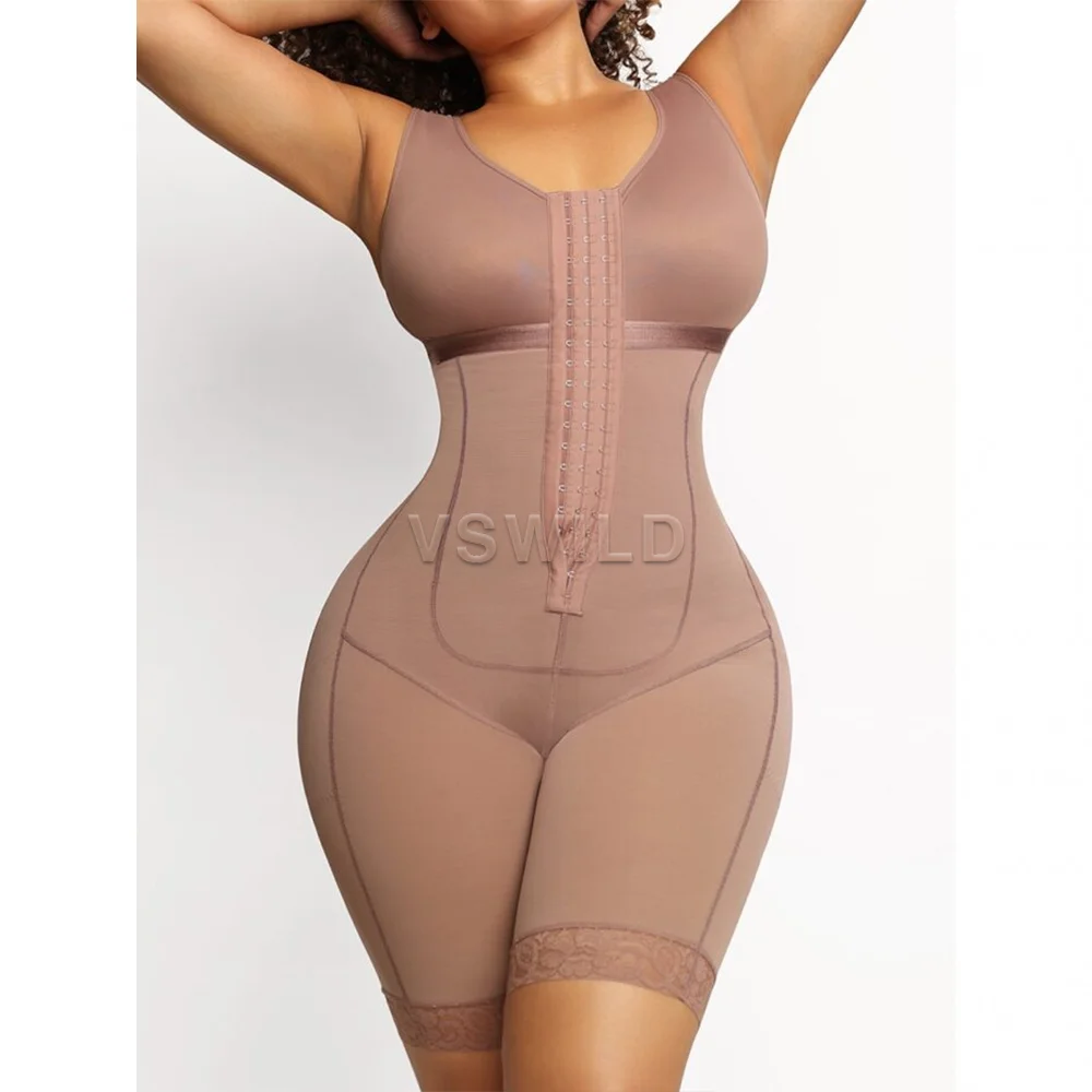 

Women's Open Chest Sleeveless Tight Compressed Postpartum Tight Underwear Corset Hip Tight Sexy Zipper Body Shaper