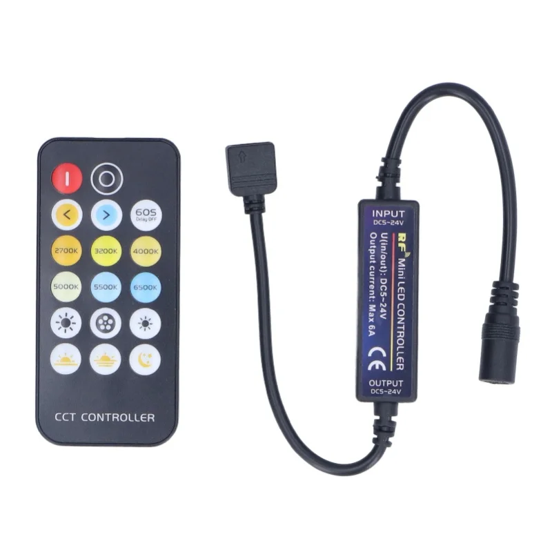 E2 Mini Rf Dimmer Controll Led Color Temperature Controller 17 Keys Strip Light Controller Led Light Strip Led Driver
