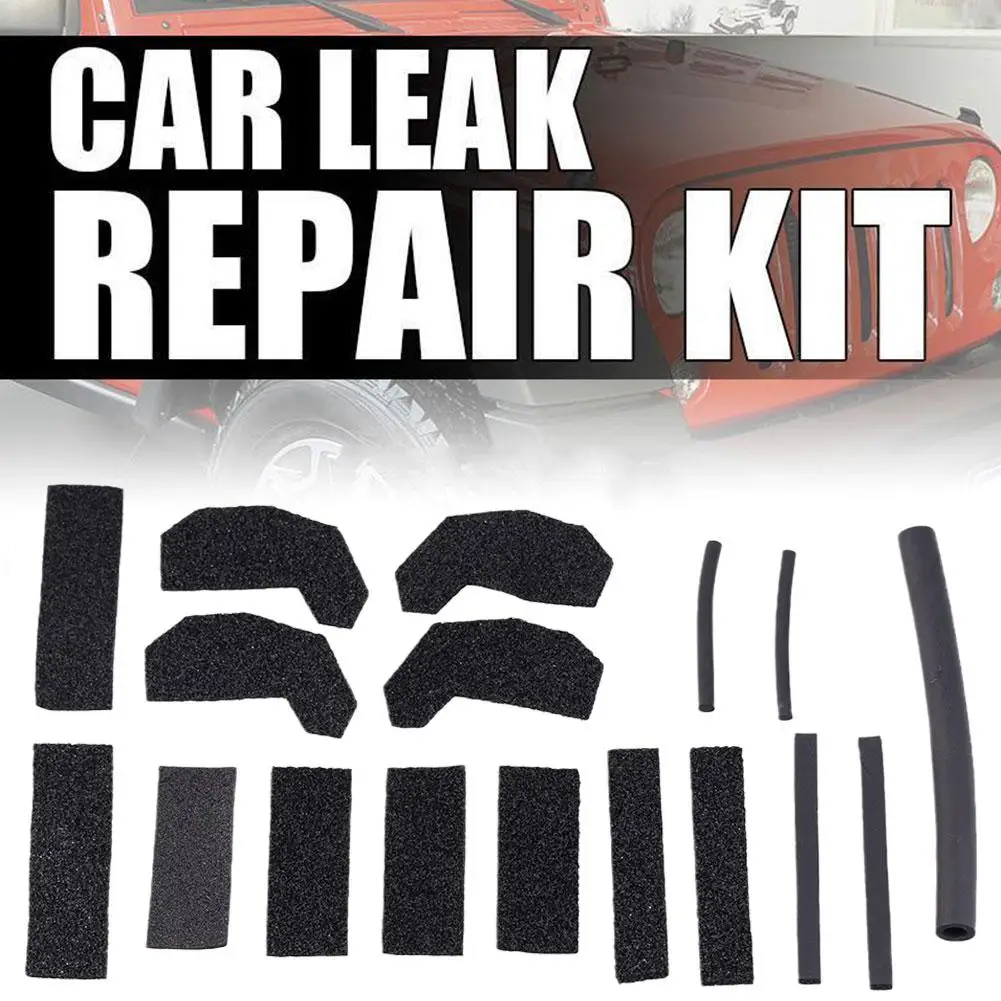 For Jeep Wrangler JK JKU 2007-2018 2/4-Doors Hard Top Blocker Seal Kit Roof Leak Repair Tool Suits Car Interior Mouldings Black