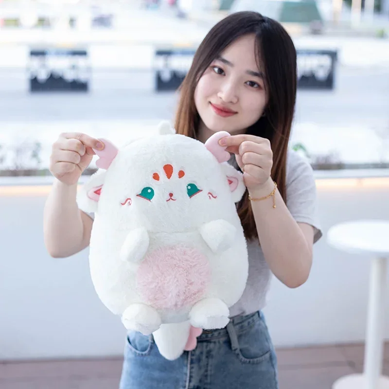 38Cm Mooie Zachte Knuffels Knuffelige Dikke Dinosaurus Engel Met Vliegende Vleugels Poppen Pluche Baby Dino Speelgoed Baby Kids sussen Gift