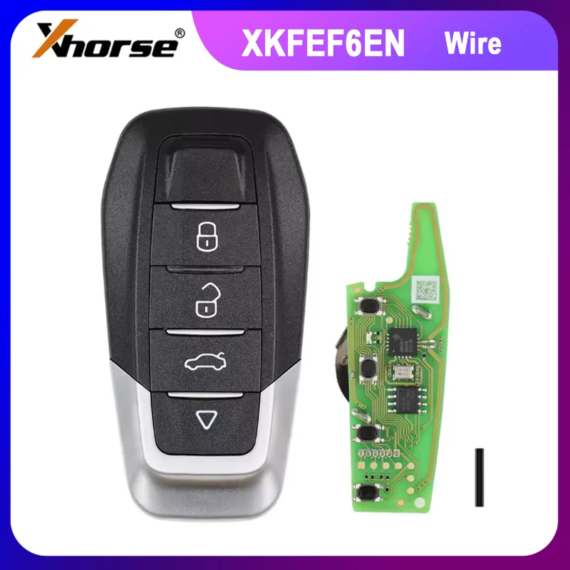 

1/2/5PCS Xhorse Wire Remote FA.LL Type Folding Key 4 Buttons Bright Black XKFEF6EN