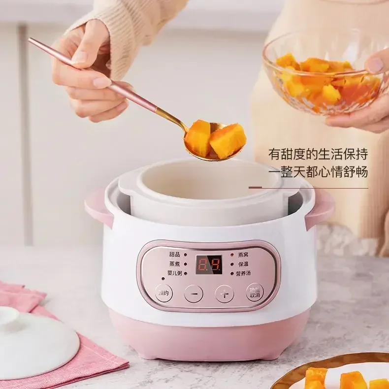 full-automatic intelligent ceramic electric cooker soup electric casserole water-insulated stew cup.110v 220v