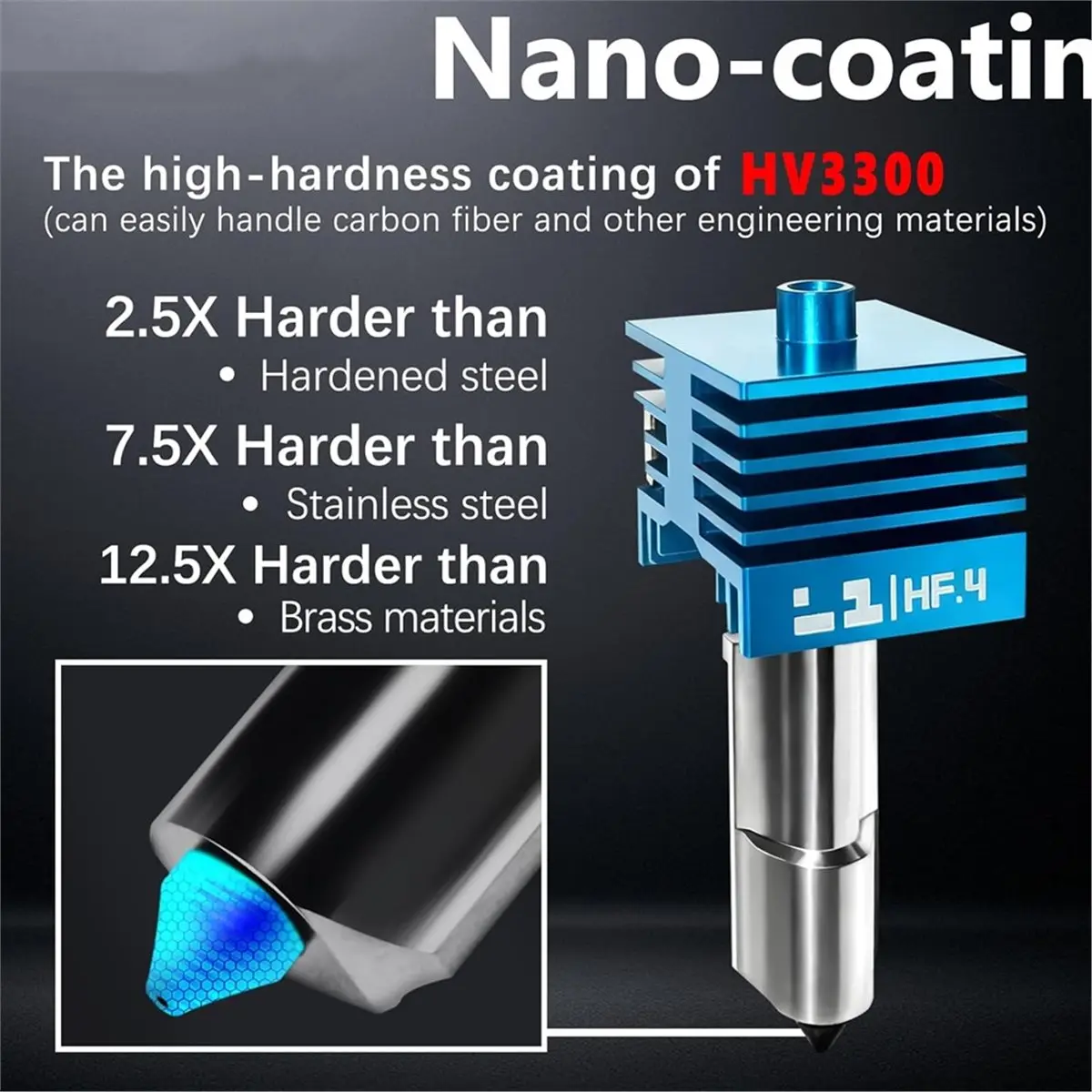 

(B63C) Комплект из 3-х хотэндов P2S/H2D для экструдера, печатающая головка для 3D-принтеров Bambu Lab H2D P2S, сопла 0.4/0.6/0.8 мм