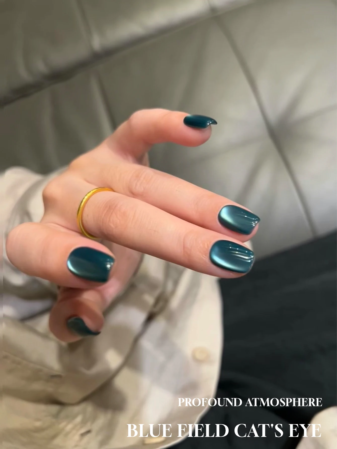 Esmalte de Uñas en Gel MIANEL 12ML, Efecto Ojo de Gato, Azul Ultrabrillante, Novedad 2026, con Función Blanqueadora para Decoración de Uñas