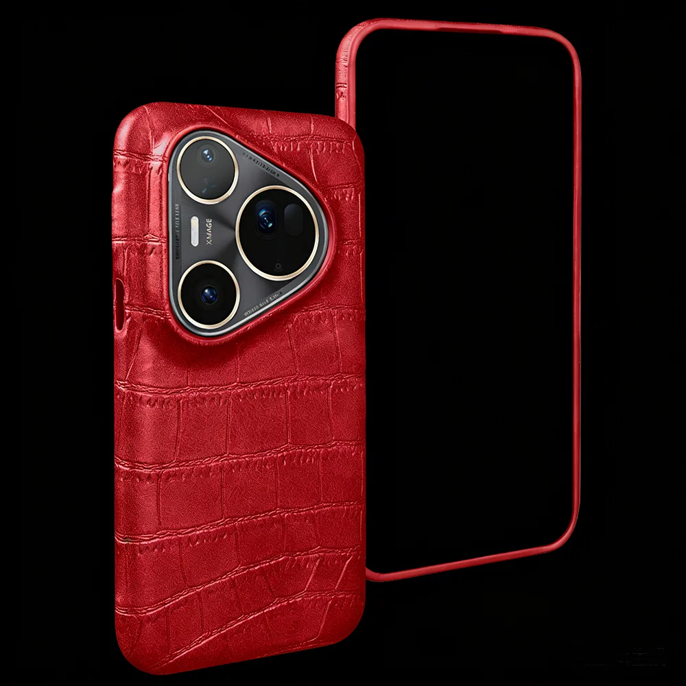 

Premium Crocodile Leather Case For Huawei Pura 80 Ultra 70 Pro Plus Mate 80 RS Pro Max 30 40 50 60 70 Pro Phone Case Back Cover