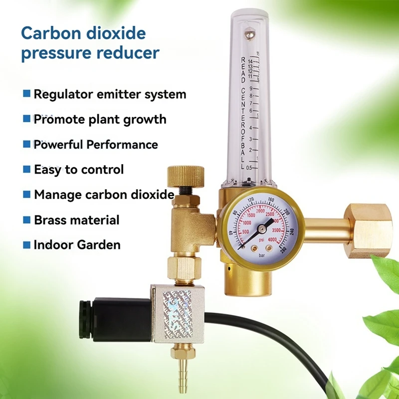 Carbon Dioxide Regulator Pressure Gauge Flowmeter Carbon Dioxide Controller CO2 Concentration Control