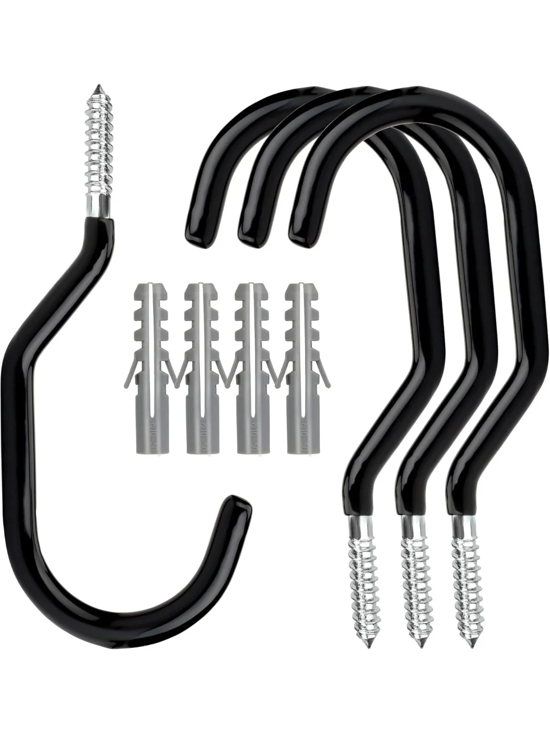 AliExpress NONE 4 Pack Heavy Duty Bike Hooks - Screw in Bike Hangers for Garage Ceiling and Wall - Bicycle Storage and Hanging Wall