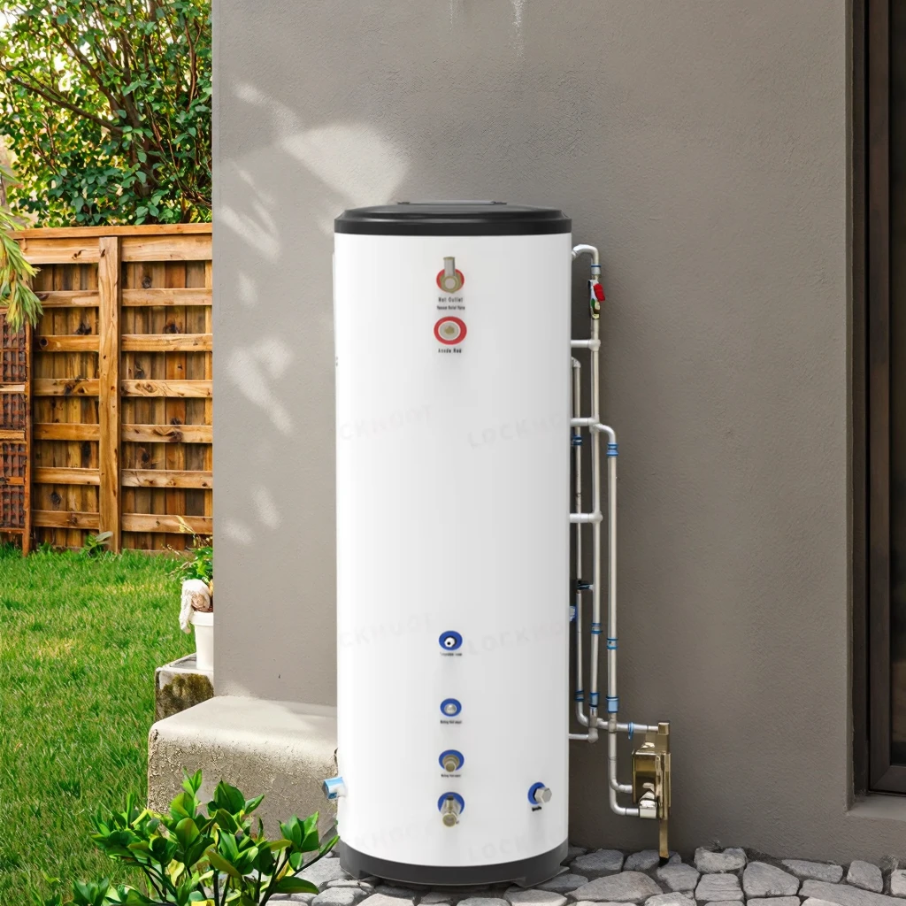 Calentador de agua eléctrico de acero inoxidable para exteriores, bomba de calor solar para villa, gas multienergía para RV, 300L