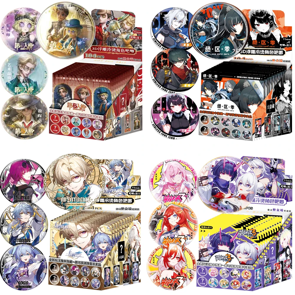 

Anime Game Round Badge for Cosplay Clothes Bags Popular Figure Creative Design Transparent Cards Peripherals Collection Gifts