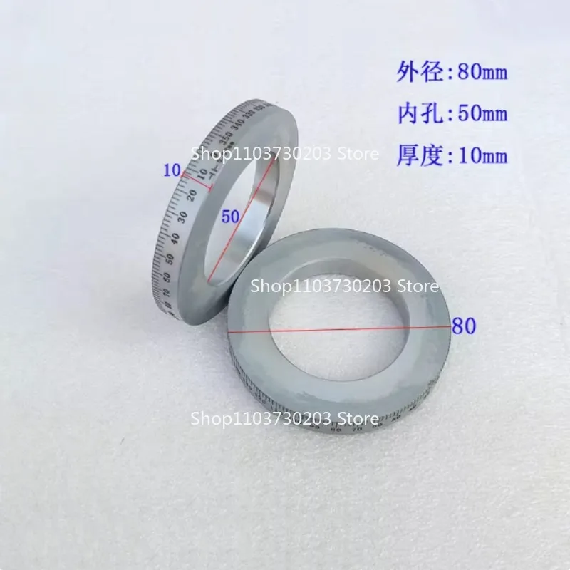 Suitable for Measuring Machine, 80×50×10mm 360 Line Dial Scale Ring Accessories 2Pcs