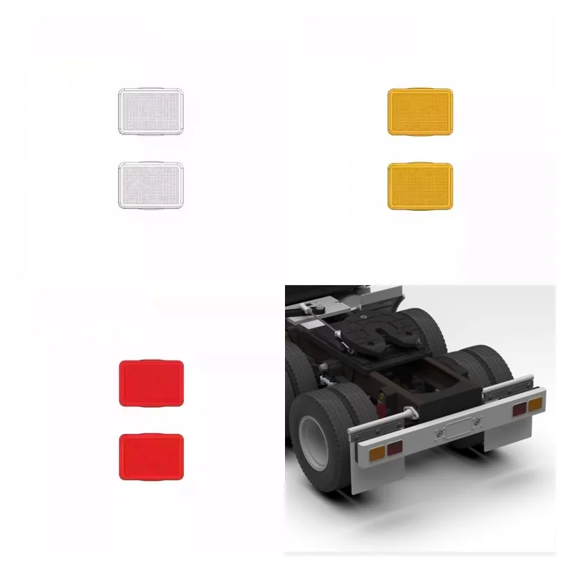 RC-Modell 1/14 Kunststoff-Heckleuchtenabdeckung 3-Farben-Lichtplatten für Tamiya 1/14 Tankwagen-Anhänger, Flachbett-Sattelanhänger, Kühlwagen – Detail 3