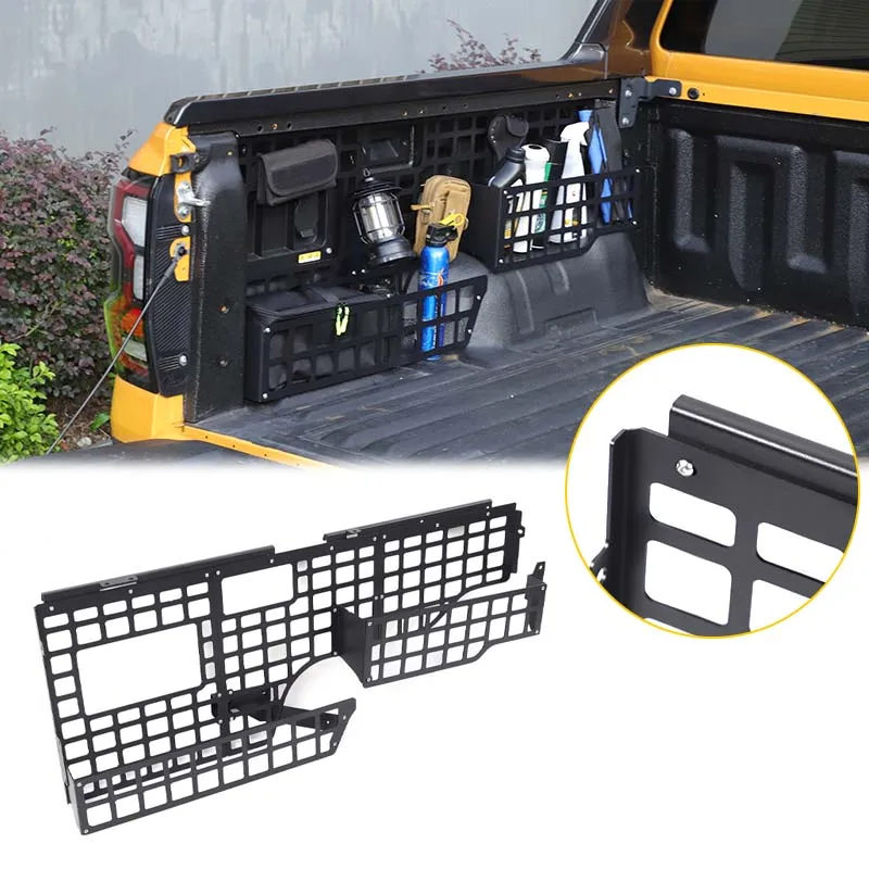 Car Trunk Side Bed Molle Panel System Tool Cargo Storage Rack Organizer Board Kit For Ford Ranger 2023 2024 2025 Accessories