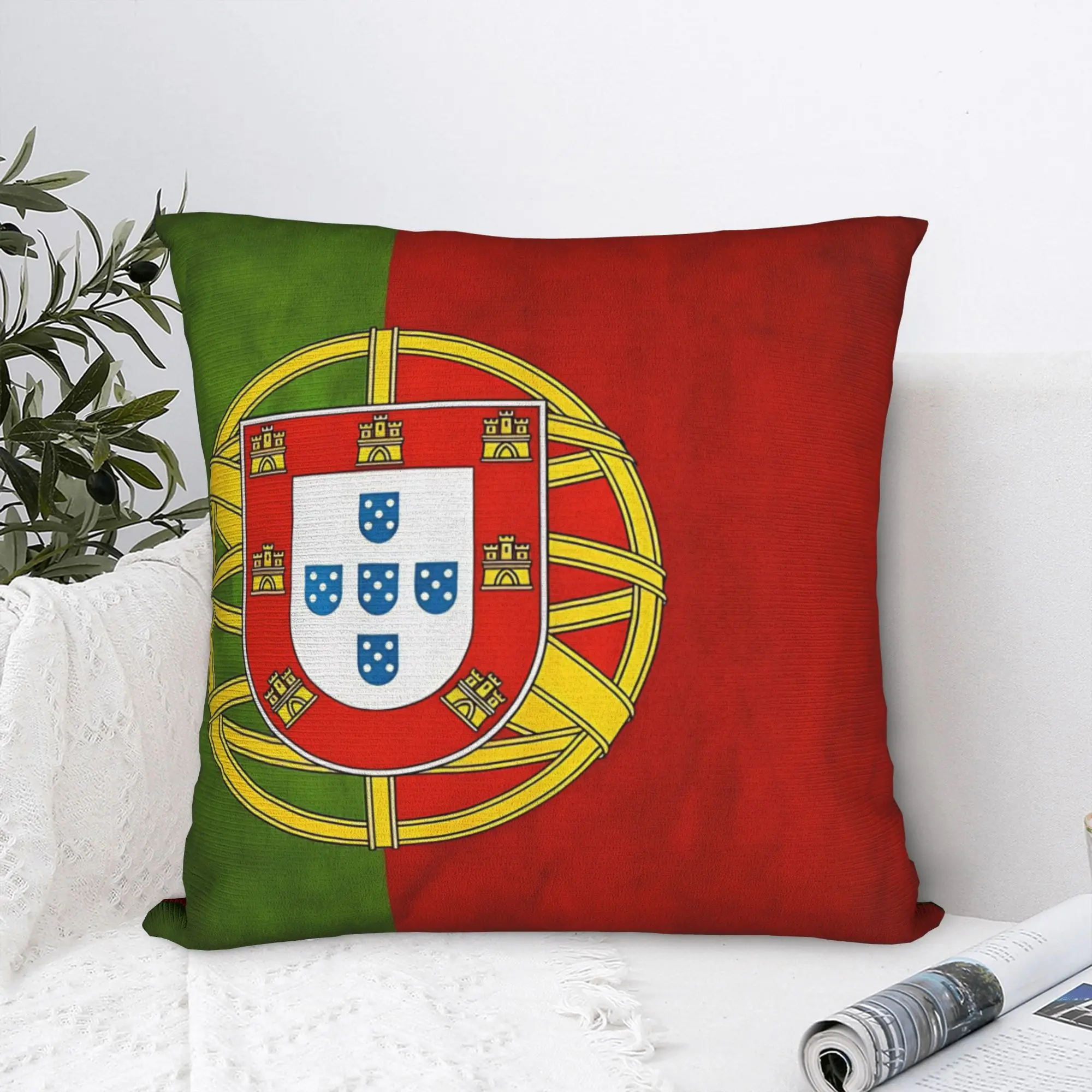 Pillow Case Portugal  Portuguese Flag  National Flag Of Portugal  Portuguese Soft  Pillow Cover For Sofa Home Pillowcases