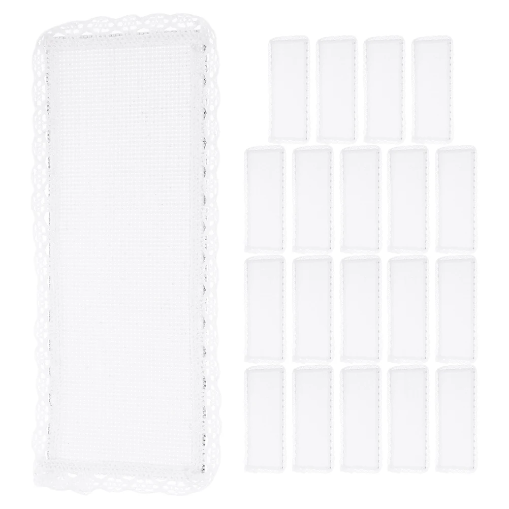 20 Pcs Cross Bookmarks Fabric Sewing Hollow Out Polyester Mini Hoop Blank Student Crafts Bulk Bookmark Kits