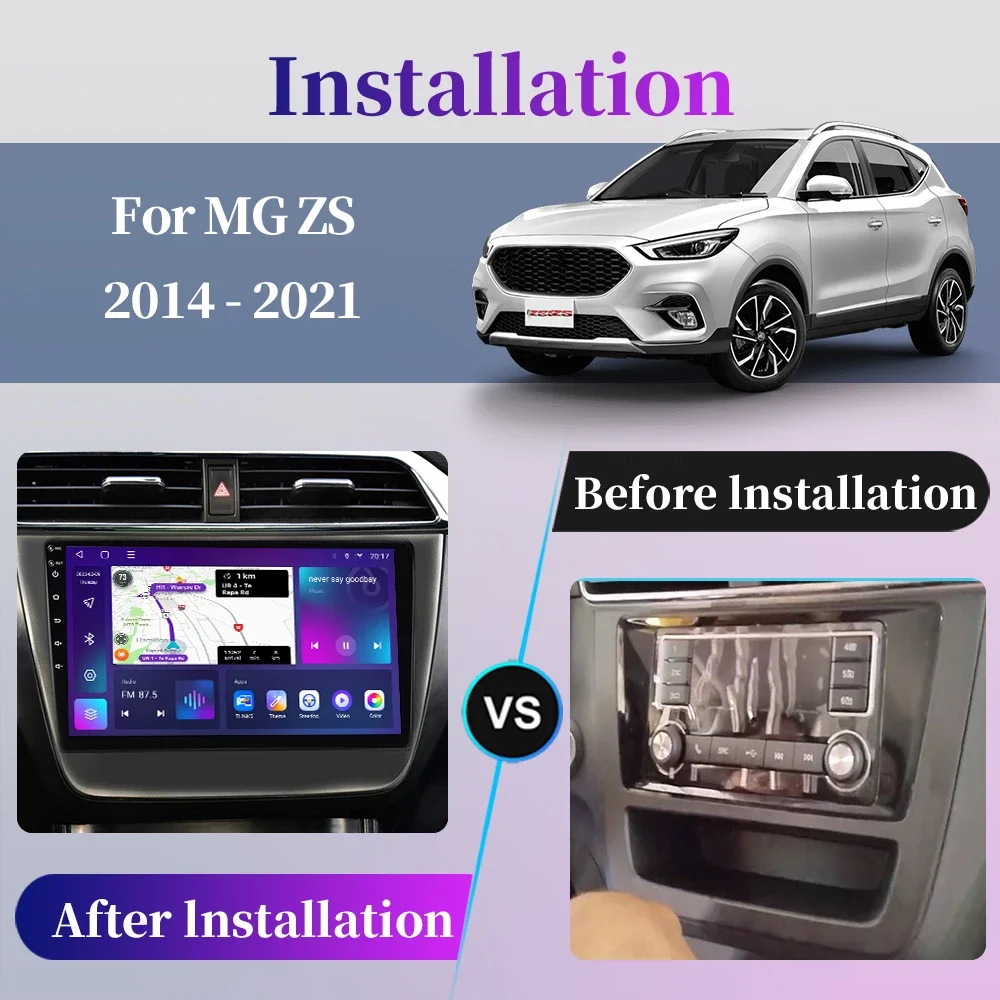 For MG ZS 2014-2021 Car Radio Android Multimedia Video Player GPS Navigation Carplay Touch Screen Auto Stereo Intelligent System