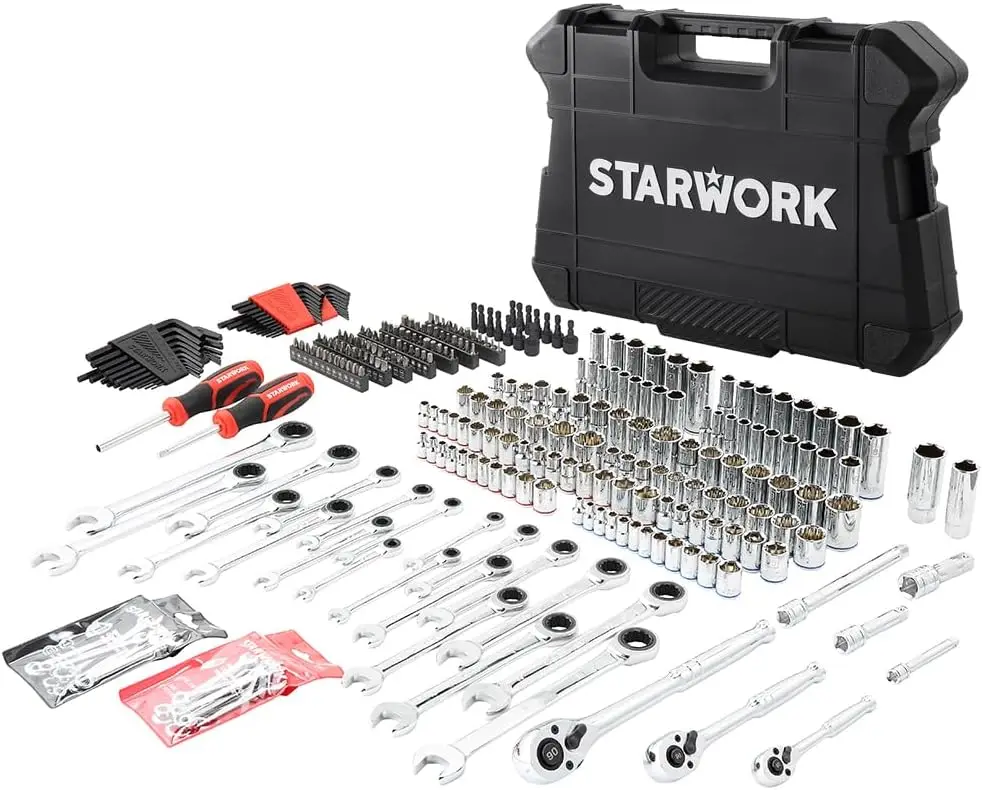 TRUE MECHANIC™ 303-Piece Mechanics Tool Set and Socket Set Professional SAE/Metric Suitable for All Occasions Better Strength