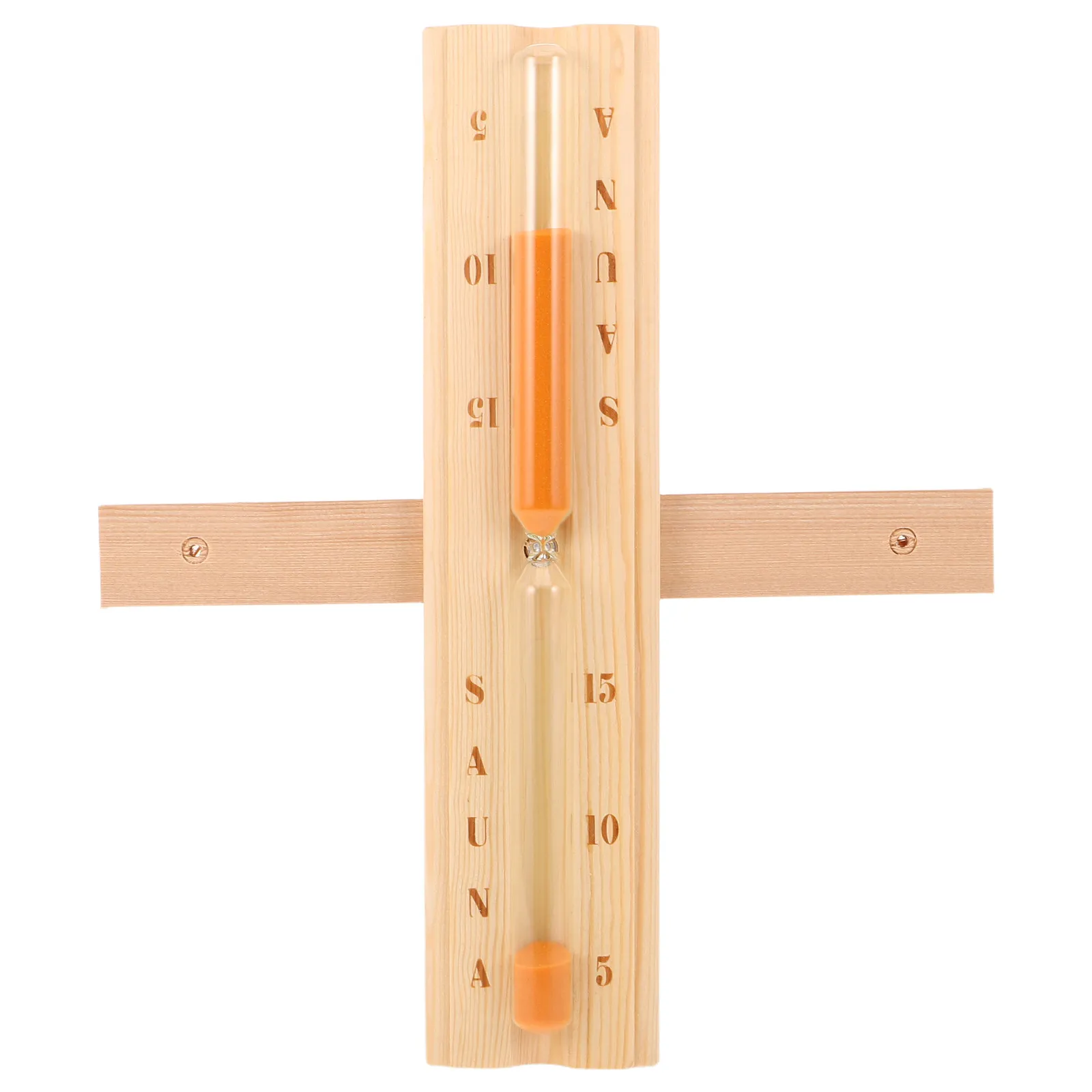 Wooden Sauna Hourglass 15 Minutes Wall Mounted Glass Sand Timer Sauna Room Accessories Rotating Sand Timer Steam Room Clock