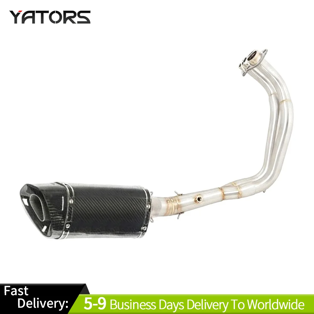 

For Yamaha YZF R7 MT-07 2022 2023 Exhaust System Header Pipe Carbon Muffler Tips Exhausts Pipes