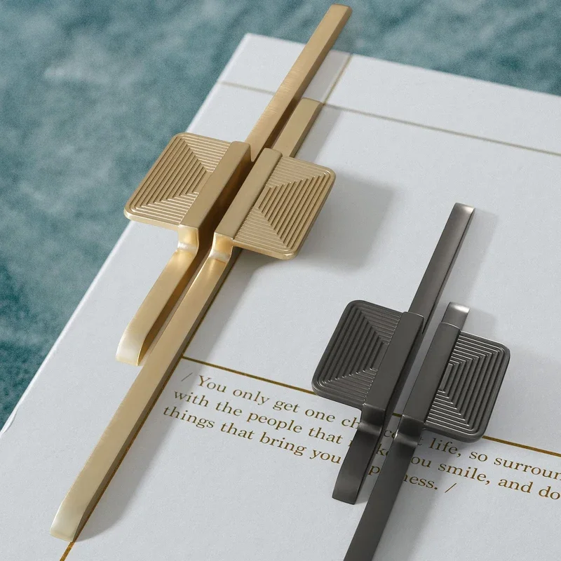 

Квадратный шкаф, современная золотисто-серая дверная ручка, ручка для шкафа из цинкового сплава, ручки для шкафа, мебельная фурнитура