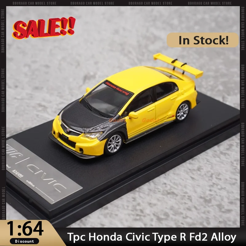 新入荷-tpc-1-64-ホンダ-シビック-タイプr-fd2-改造版-合金製ミニカー-ダイキャスト-ホンダ-オーナメント-カスタム玩具-子供向けギフト