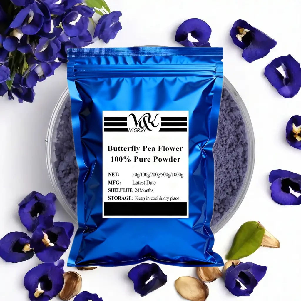 

Fast Global Shipping Customized for 100% Butterfly Pea Flower Powder Raw Material Factory Supply