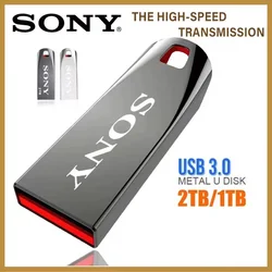 Sony แฟลชไดรฟ์โลหะเพนไดรฟ์ USB3.0 2TB หน่วยความจำ1TB 32GB สติ๊กกันน้ำแบบพกพา USB Stick ความเร็วสูง OTG PEN Drive สำหรับพีซี